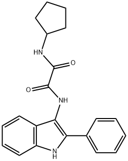N-cyclopentyl-N'-(2-phenyl-1H-indol-3-yl)oxamide Structural