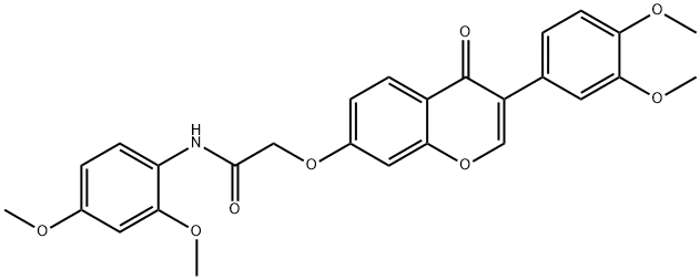 N-(2,4-dimethoxyphenyl)-2-[3-(3,4-dimethoxyphenyl)-4-oxochromen-7-yl]oxyacetamide Structural