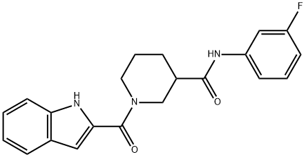 N-(3-fluorophenyl)-1-(1H-indole-2-carbonyl)piperidine-3-carboxamide Structural