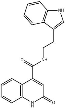 N-[2-(1H-indol-3-yl)ethyl]-2-oxo-1H-quinoline-4-carboxamide Structural