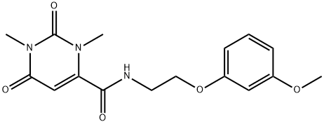 N-[2-(3-methoxyphenoxy)ethyl]-1,3-dimethyl-2,6-dioxopyrimidine-4-carboxamide Structural