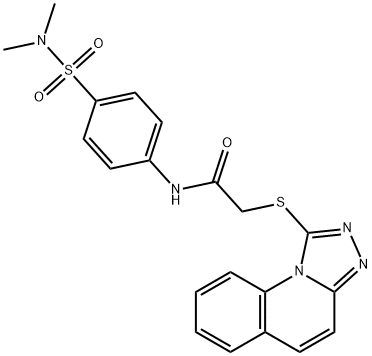N-[4-(dimethylsulfamoyl)phenyl]-2-([1,2,4]triazolo[4,3-a]quinolin-1-ylsulfanyl)acetamide Structural