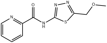 N-[5-(methoxymethyl)-1,3,4-thiadiazol-2-yl]pyridine-2-carboxamide Structural