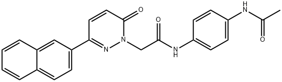 N-(4-acetamidophenyl)-2-(3-naphthalen-2-yl-6-oxopyridazin-1-yl)acetamide Structural
