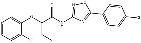 N-[5-(4-chlorophenyl)-1,2,4-oxadiazol-3-yl]-2-(2-fluorophenoxy)butanamide Structural