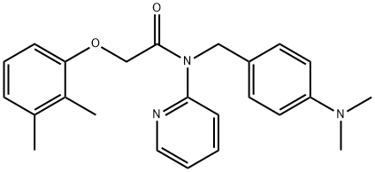 N-[[4-(dimethylamino)phenyl]methyl]-2-(2,3-dimethylphenoxy)-N-pyridin-2-ylacetamide Structural