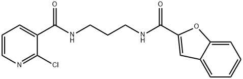 N-[3-(1-benzofuran-2-carbonylamino)propyl]-2-chloropyridine-3-carboxamide Structural