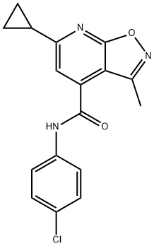 N-(4-chlorophenyl)-6-cyclopropyl-3-methyl-[1,2]oxazolo[5,4-b]pyridine-4-carboxamide Structural