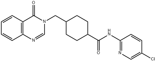 N-(5-chloropyridin-2-yl)-4-[(4-oxoquinazolin-3-yl)methyl]cyclohexane-1-carboxamide Structural