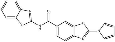 N-(1,3-benzothiazol-2-yl)-2-pyrrol-1-yl-1,3-benzothiazole-6-carboxamide Structural