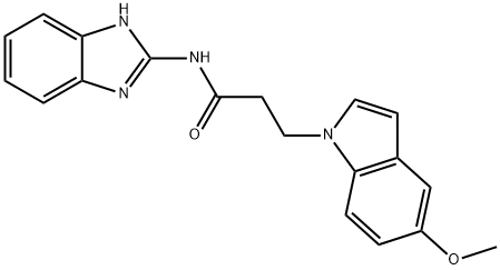 N-(1H-benzimidazol-2-yl)-3-(5-methoxyindol-1-yl)propanamide Structural
