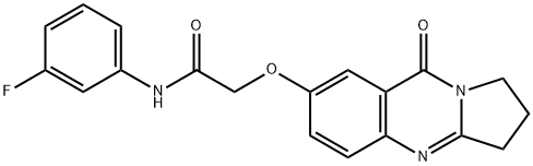 N-(3-fluorophenyl)-2-[(9-oxo-2,3-dihydro-1H-pyrrolo[2,1-b]quinazolin-7-yl)oxy]acetamide Structural