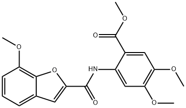methyl 4,5-dimethoxy-2-[(7-methoxy-1-benzofuran-2-carbonyl)amino]benzoate Structural