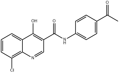 N-(4-acetylphenyl)-8-chloro-4-oxo-1H-quinoline-3-carboxamide Structural