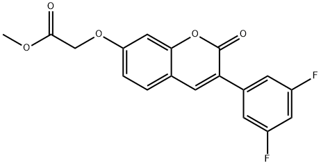 methyl 2-[3-(3,5-difluorophenyl)-2-oxochromen-7-yl]oxyacetate Structural