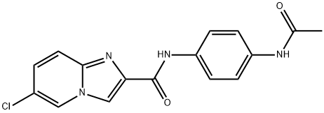 N-(4-acetamidophenyl)-6-chloroimidazo[1,2-a]pyridine-2-carboxamide Structural