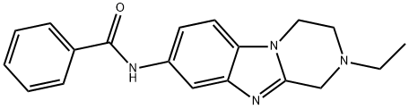 N-(2-ethyl-3,4-dihydro-1H-pyrazino[1,2-a]benzimidazol-8-yl)benzamide Structural