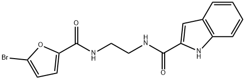 N-[2-[(5-bromofuran-2-carbonyl)amino]ethyl]-1H-indole-2-carboxamide Structural