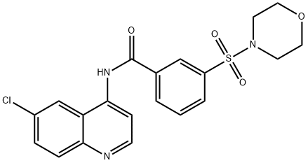 N-(6-chloroquinolin-4-yl)-3-morpholin-4-ylsulfonylbenzamide Structural