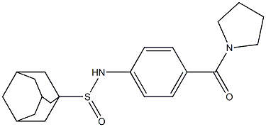 N-[4-(pyrrolidine-1-carbonyl)phenyl]adamantane-1-sulfinamide Structural