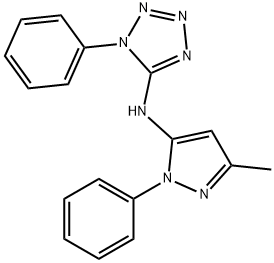 N-(5-methyl-2-phenylpyrazol-3-yl)-1-phenyltetrazol-5-amine Structural