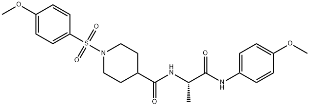 N-[(2S)-1-(4-methoxyanilino)-1-oxopropan-2-yl]-1-(4-methoxyphenyl)sulfonylpiperidine-4-carboxamide Structural