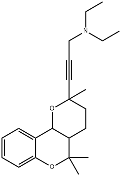 N,N-diethyl-3-(2,5,5-trimethyl-3,4,4a,10b-tetrahydropyrano[3,2-c]chromen-2-yl)prop-2-yn-1-amine Structural