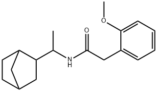 N-[1-(3-bicyclo[2.2.1]heptanyl)ethyl]-2-(2-methoxyphenyl)acetamide Structural
