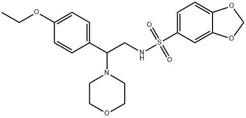 N-[2-(4-ethoxyphenyl)-2-morpholin-4-ylethyl]-1,3-benzodioxole-5-sulfonamide Structural