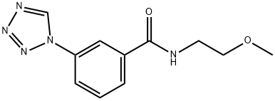 N-(2-methoxyethyl)-3-(tetrazol-1-yl)benzamide Structural