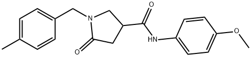 N-(4-methoxyphenyl)-1-[(4-methylphenyl)methyl]-5-oxopyrrolidine-3-carboxamide Structural
