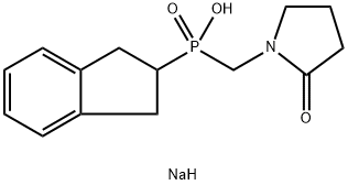 sodium 2,3-dihydro-1H-inden-2-yl-[(2-oxopyrrolidin-1-yl)methyl]phosphinate Structural