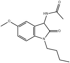 N-(1-butyl-5-methoxy-2-oxo-3H-indol-3-yl)acetamide Structural