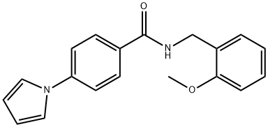 N-[(2-methoxyphenyl)methyl]-4-pyrrol-1-ylbenzamide Structural