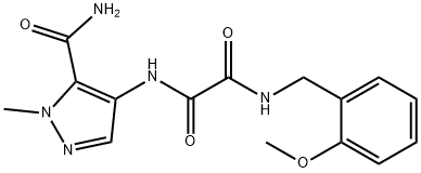 N'-(5-carbamoyl-1-methylpyrazol-4-yl)-N-[(2-methoxyphenyl)methyl]oxamide Structural
