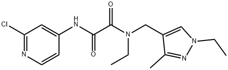 N-(2-chloropyridin-4-yl)-N'-ethyl-N'-[(1-ethyl-3-methylpyrazol-4-yl)methyl]oxamide Structural