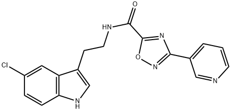 N-[2-(5-chloro-1H-indol-3-yl)ethyl]-3-pyridin-3-yl-1,2,4-oxadiazole-5-carboxamide Structural