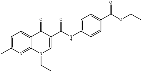 ethyl 4-[(1-ethyl-7-methyl-4-oxo-1,8-naphthyridine-3-carbonyl)amino]benzoate Structural