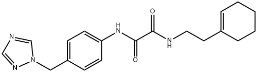 N-[2-(cyclohexen-1-yl)ethyl]-N'-[4-(1,2,4-triazol-1-ylmethyl)phenyl]oxamide Structural