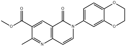 methyl 6-(2,3-dihydro-1,4-benzodioxin-6-yl)-2-methyl-5-oxo-1,6-naphthyridine-3-carboxylate Structural