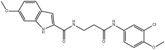 N-[3-(3-chloro-4-methoxyanilino)-3-oxopropyl]-6-methoxy-1H-indole-2-carboxamide Structural