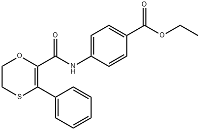 ethyl 4-[(5-phenyl-2,3-dihydro-1,4-oxathiine-6-carbonyl)amino]benzoate Structural