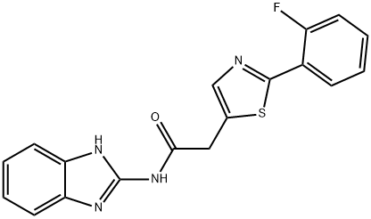 N-(1H-benzimidazol-2-yl)-2-[2-(2-fluorophenyl)-1,3-thiazol-5-yl]acetamide Structural