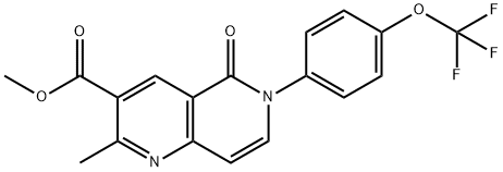 methyl 2-methyl-5-oxo-6-[4-(trifluoromethoxy)phenyl]-1,6-naphthyridine-3-carboxylate Structural