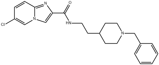 N-[2-(1-benzylpiperidin-4-yl)ethyl]-6-chloroimidazo[1,2-a]pyridine-2-carboxamide Structural