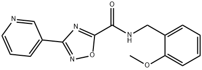 N-[(2-methoxyphenyl)methyl]-3-pyridin-3-yl-1,2,4-oxadiazole-5-carboxamide Structural