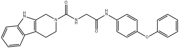 N-[2-oxo-2-(4-phenoxyanilino)ethyl]-1,3,4,9-tetrahydropyrido[3,4-b]indole-2-carboxamide Structural