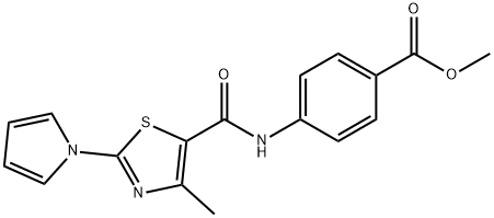 methyl 4-[(4-methyl-2-pyrrol-1-yl-1,3-thiazole-5-carbonyl)amino]benzoate Structural