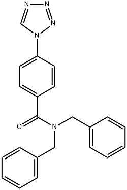 N,N-dibenzyl-4-(tetrazol-1-yl)benzamide Structural