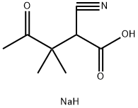 sodium 2-cyano-3,3-dimethyl-4-oxopentanoate Structural